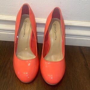 DIVA Lounge Women's Bright Orange Heels
